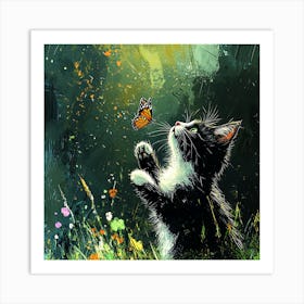 Butterfly Cat 8 Art Print