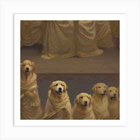 Golden Retrievers Art Print