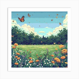 Butterfly In The Meadow Art Print