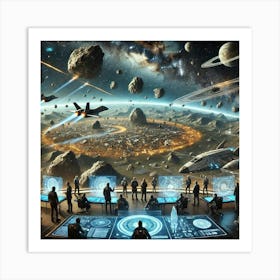 A Futuristic Scene Origins Asterian Syndicate Art Print