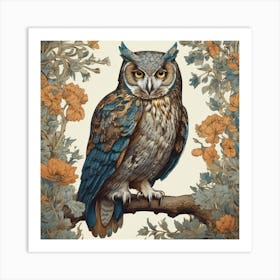 william morris Owl On A Branch 1 Art Print