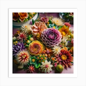 Dahlias Art Print