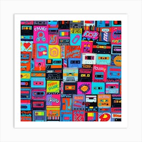 Cassette Tapes Art Print