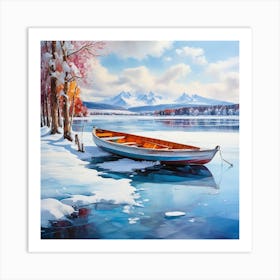 Boat On The Lake Art Print