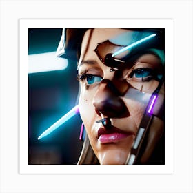 Cyberpunk 2099 abstract realism Art Print