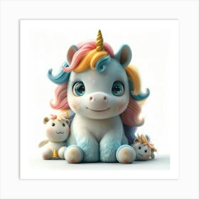 Cute Unicorn 872 Art Print