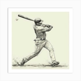 A Baseball Player Hitting Home Run Hand Drawn Sk 1718672775 3 Art Print