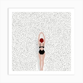 Polka Dot Girl Art Print