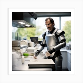 Steve Jobs In The Kitchen 1 Art Print