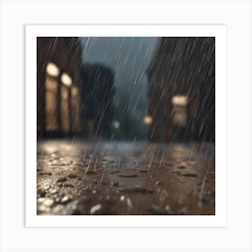 Rainy Day In The City 4 Art Print