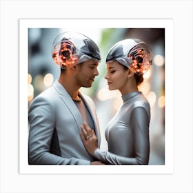 Futuristic Couple 142 Art Print