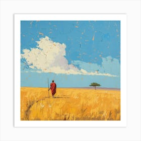 A Masai Mara In Kenya Oil Painting Illustration 1720350606 3 Art Print