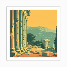 Greece Travel Poster Art Print