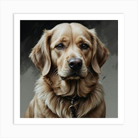 Golden Retriever Portrait 1 Art Print