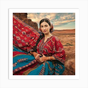 Jordan Woman In Traditional Dress Art Print