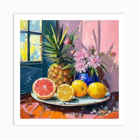 Fruit And Flowers Art Print