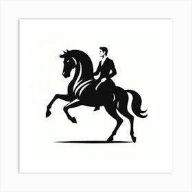 A man riding a horse 12 Art Print