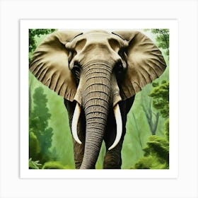 Elephant In The Jungle 1 Art Print