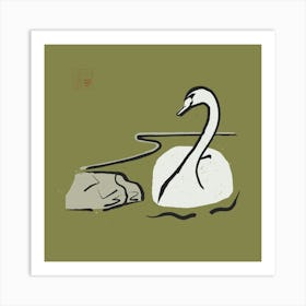 White Swan Art Print