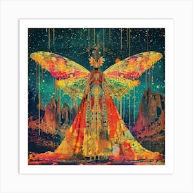 retro butterfly Art Print