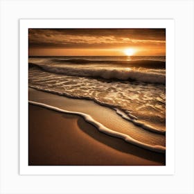 Sunset At The Beach 378 Art Print