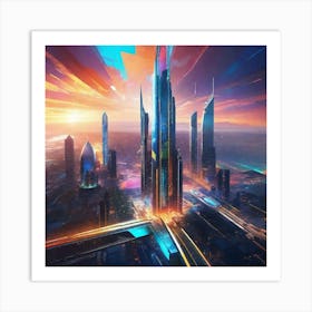 Futuristic Cityscape 99 Art Print