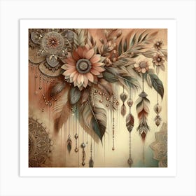 Bohemian Dreamcatcher Art Print