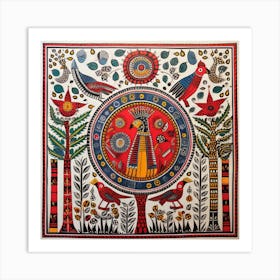 Indian Painting Madhubani Painting Indian Traditional Style 4 Art Print