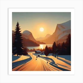 Winter Landscape 3 Art Print