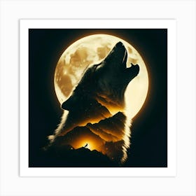 Howling Wolf Art Print