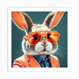 Rabbit In Sunglasses 11 Art Print