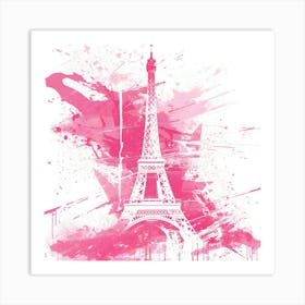 Pink Eiffel Tower Art Print