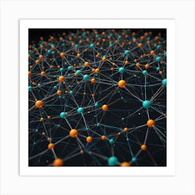 Abstract Network 4 Art Print