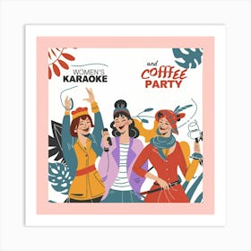 Women'S Coffee Party Art Print