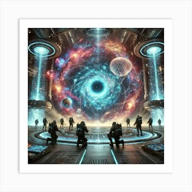 A Sci Fi Scene Depicting The Multiversal Syndicate Art Print