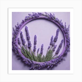 Lavender Wreath Art Print