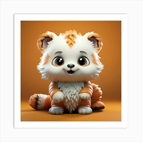 Kawaii Teddy Bear 1 Art Print