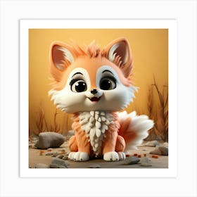 Cute Fox 84 Art Print