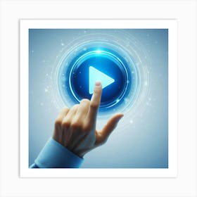 Play Button - Play Button Stock Videos & Royalty-Free Footage Art Print