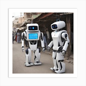 Robots In Pakistan Art Print