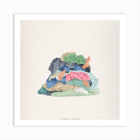 Pile Of Laundry Square Art Print