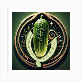 Cucumber In A Circle Art Print