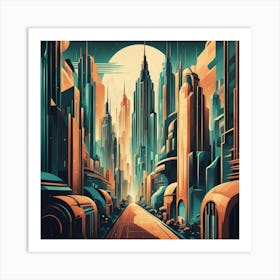 Futuristic City 21 Art Print