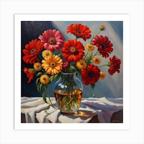 Flowers In A Vase 3 Art Print