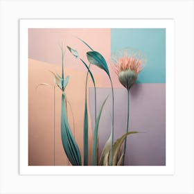 Abstract Flowers Art Print