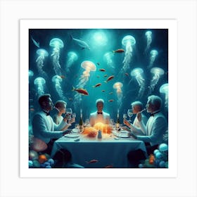 Underwater mafia Art Print