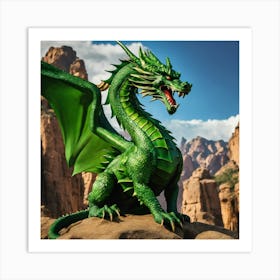 Green Dragon 3 Art Print