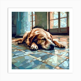 Golden Retriever Painting Art Print