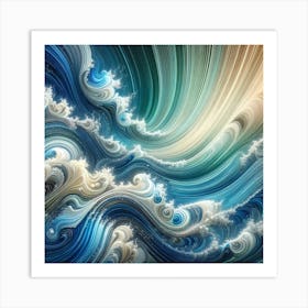 Abstract Wave Painting 1 Art Print