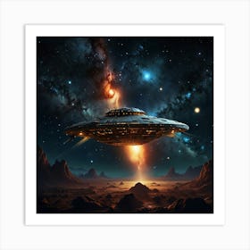 Alien Spaceship Art Print